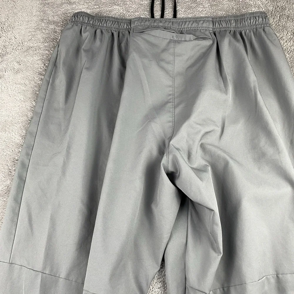 Nike Dri-Fit Track Jogger Pants Mens XXL‎ Gray Lined Elastic Waist Zip Ankle